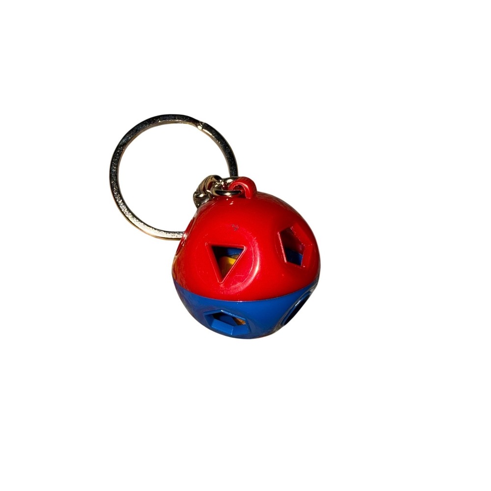 Tupperware Shape-O Toy Keychain Unisex OS Red Blue Miniature Ball